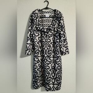 Gretchen Scott Piazza Ruffle Neck dress 3/4 sleeve size medium